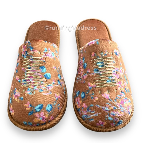 Savage X Fenty Luxe Velvet Slippers In Color Distorted Bloom Size Small Shoe 6-7 - Picture 9 of 15